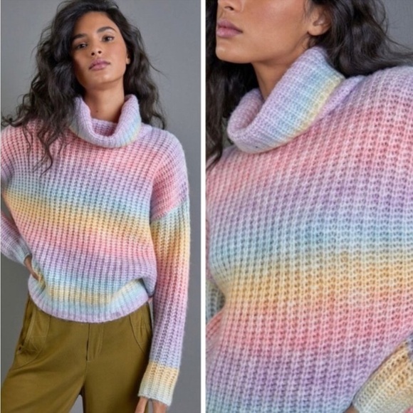 Anthropologie Line & Dot Dreamy Rainbow Sweater - Picture 1 of 9